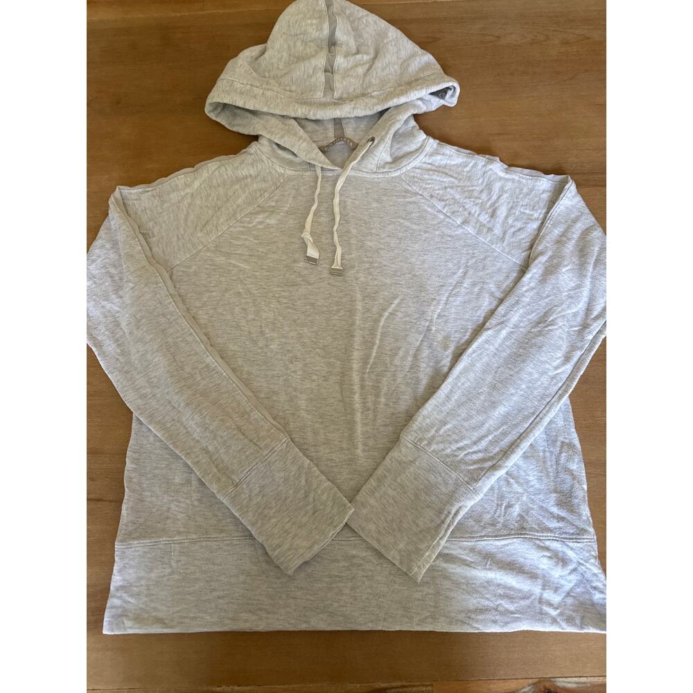 Athleta Light weight Hoodie Small Tall Modal Heather Cream